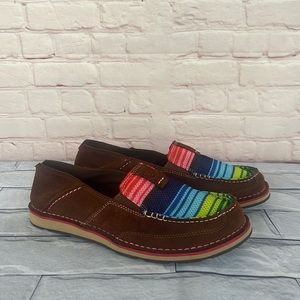 ARIAT brown suede leather slip on loafers size 9B